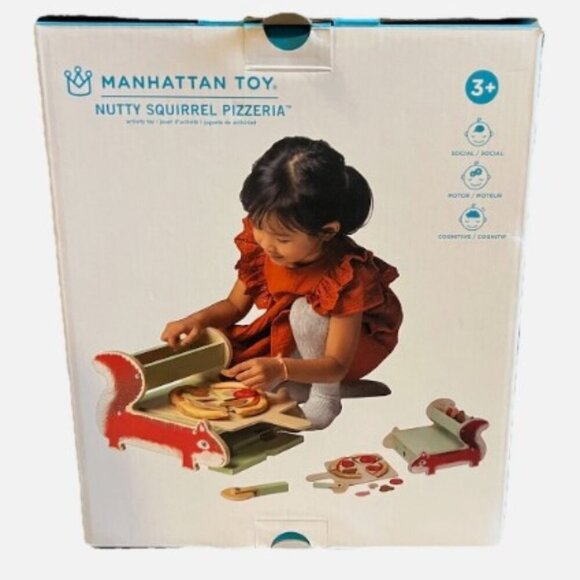 NEW Manhattan Toy Nutty Squirrel Pizzeria Wooden Toy - Picture 1 of 4